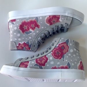 adidas Shoes | Courtvantage Floral High Top Athletic Shoe | Poshmark